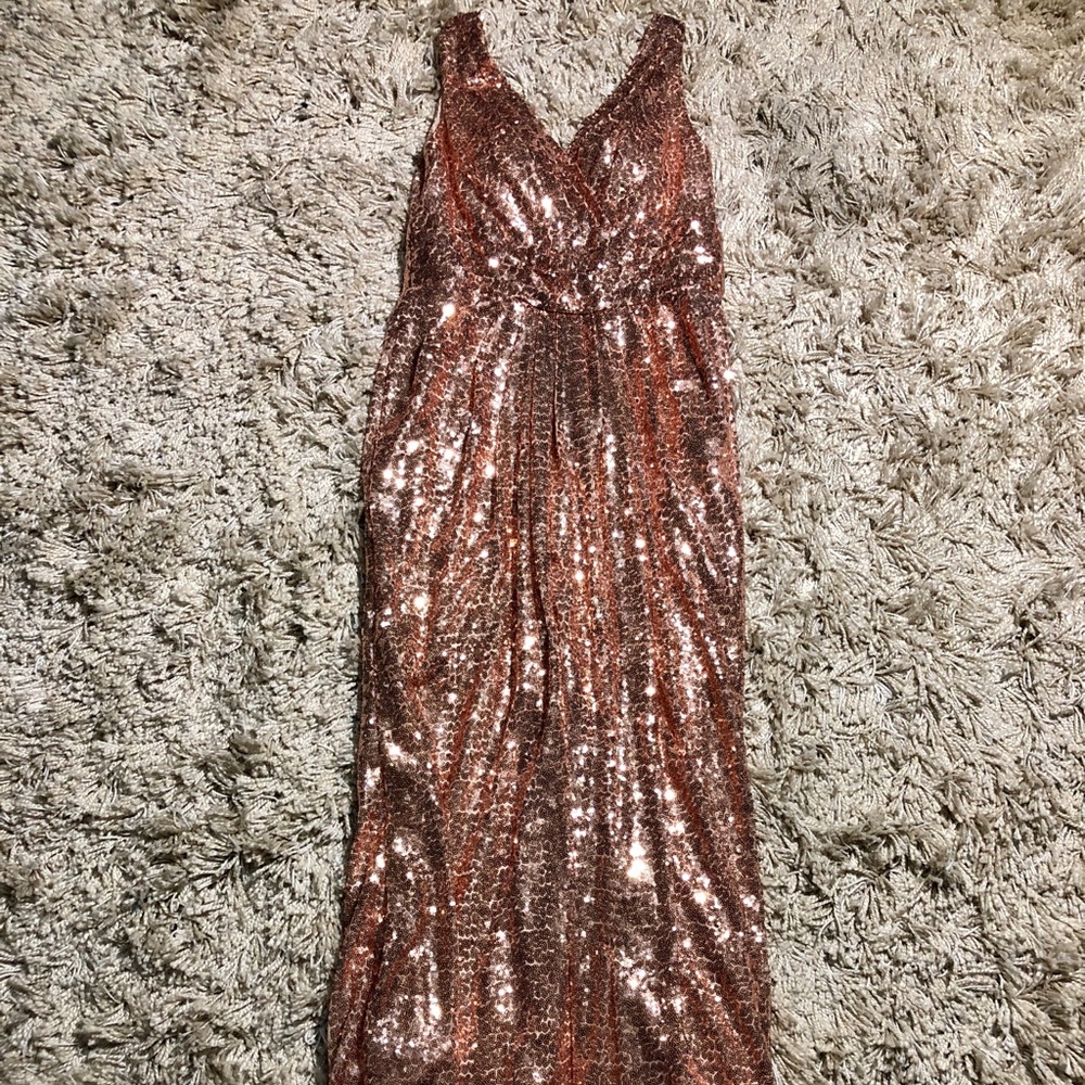 Elegant Sequins maxi in rose gold